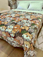 Велюрова ковдра з візерунком