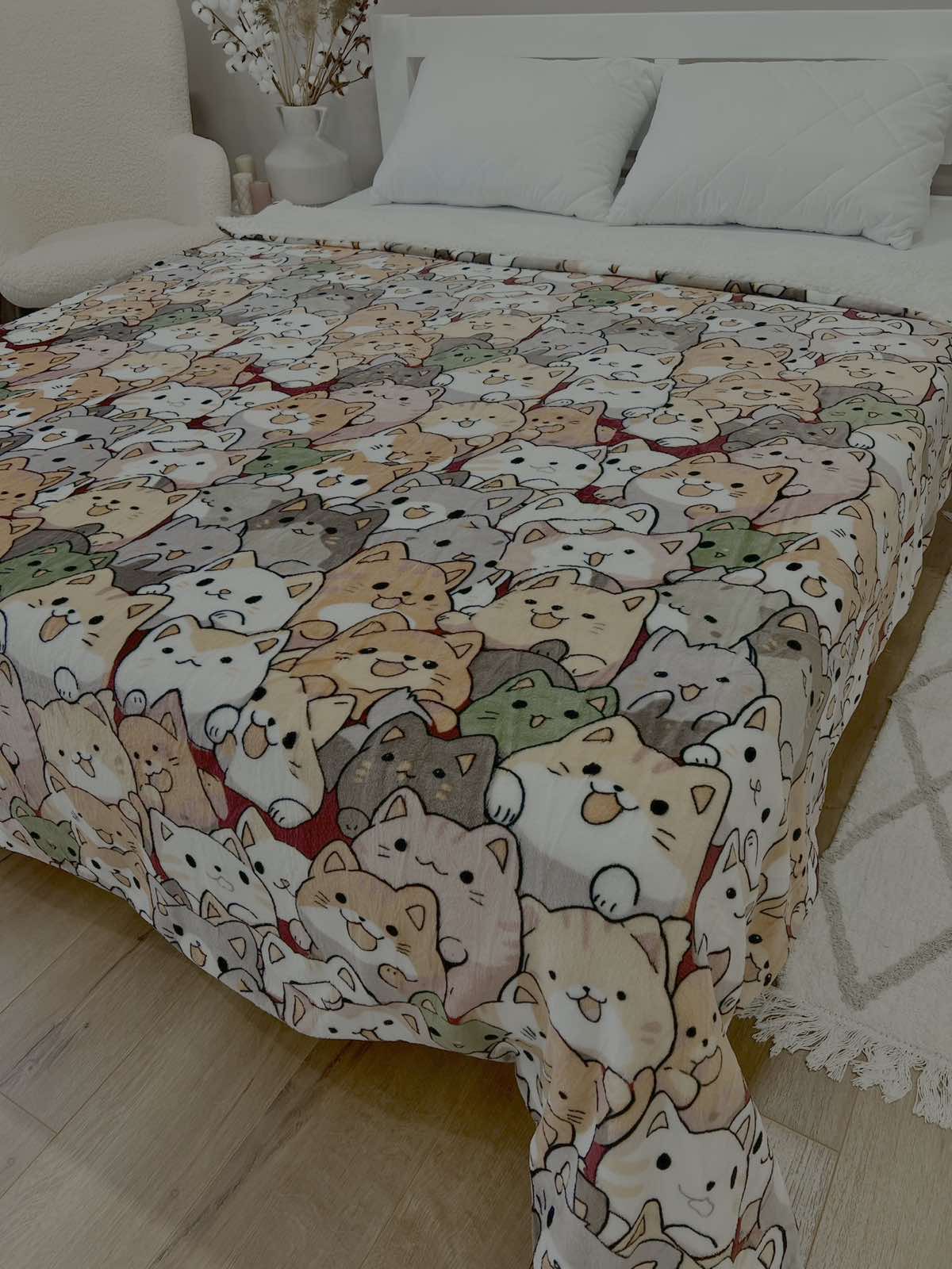 Велюрова ковдра з візерунком