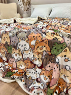 Велюрова ковдра з візерунком