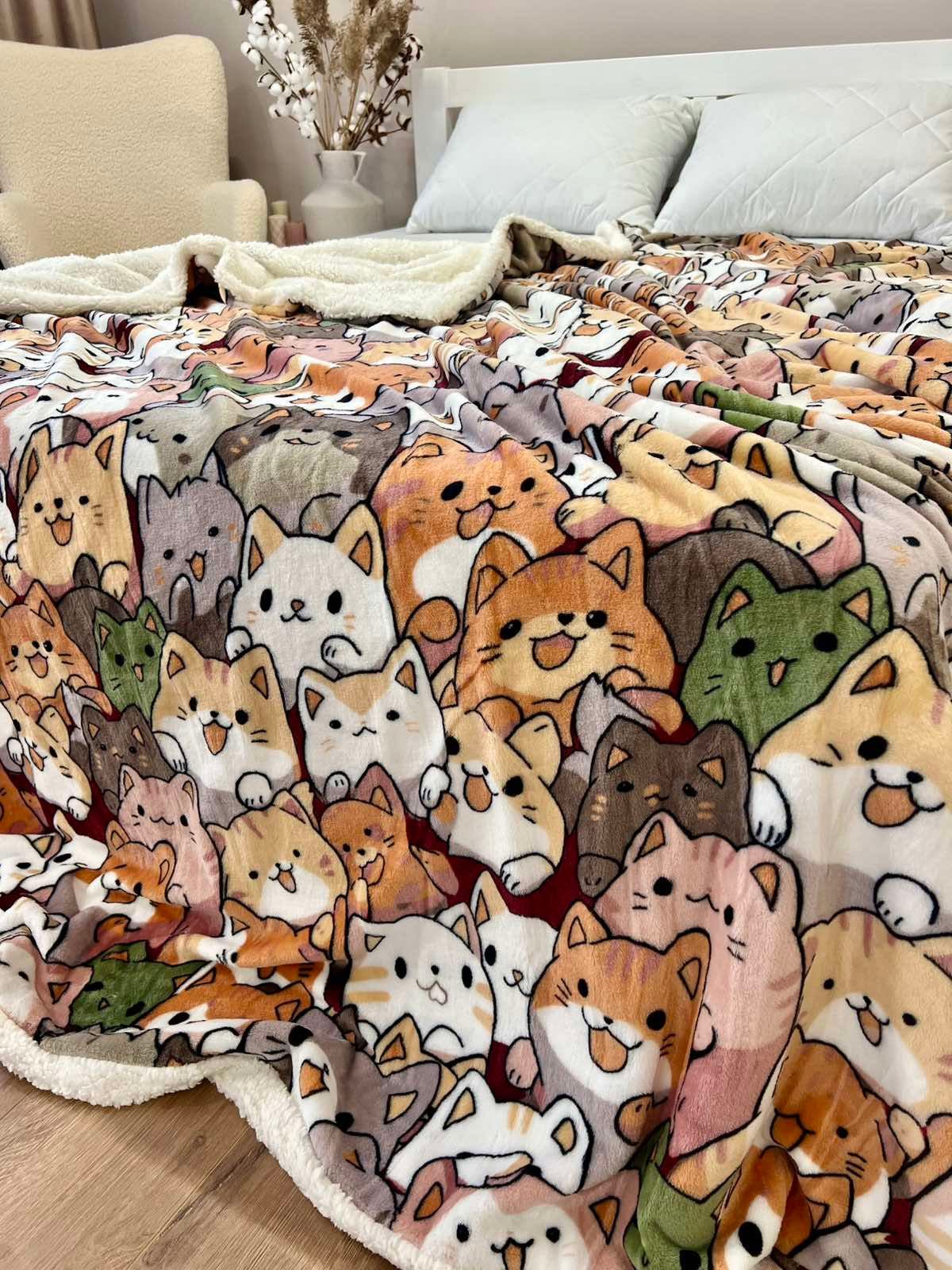 Велюрова ковдра з візерунком