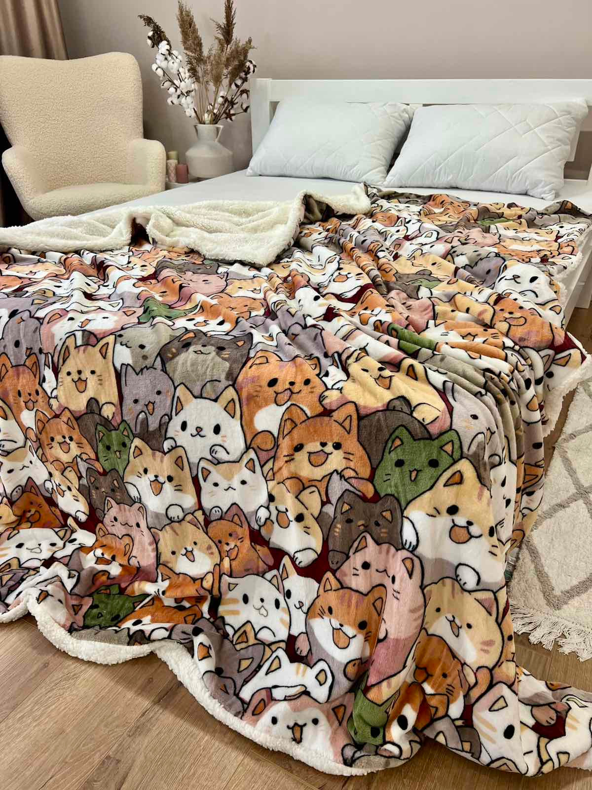 Велюрова ковдра з візерунком