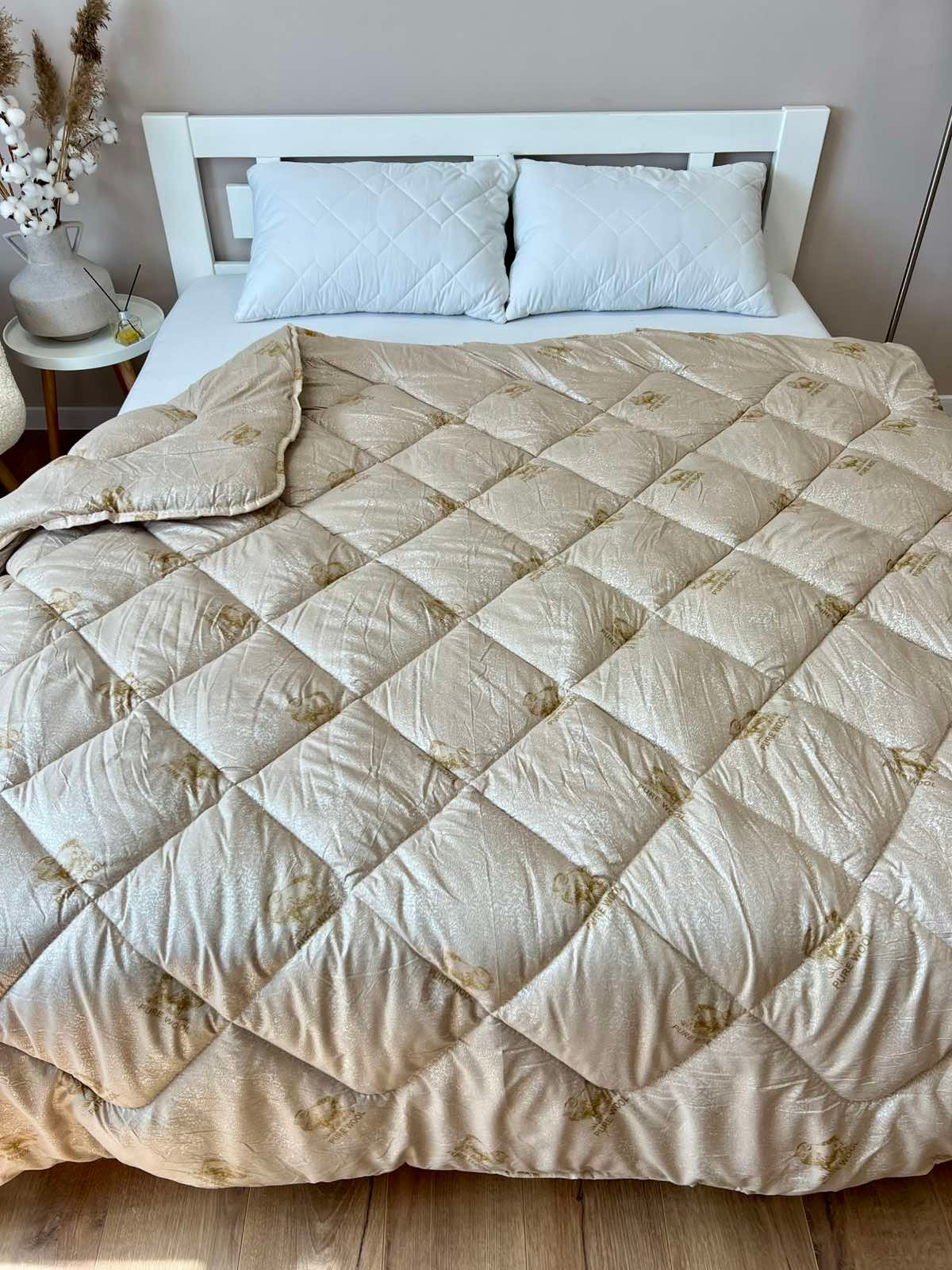 PURE WOOL blanket with eco wool filling