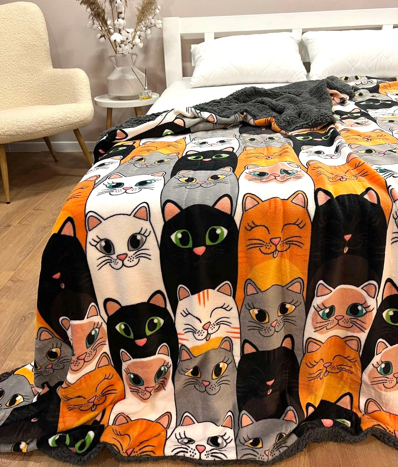 Велюрова ковдра з візерунком