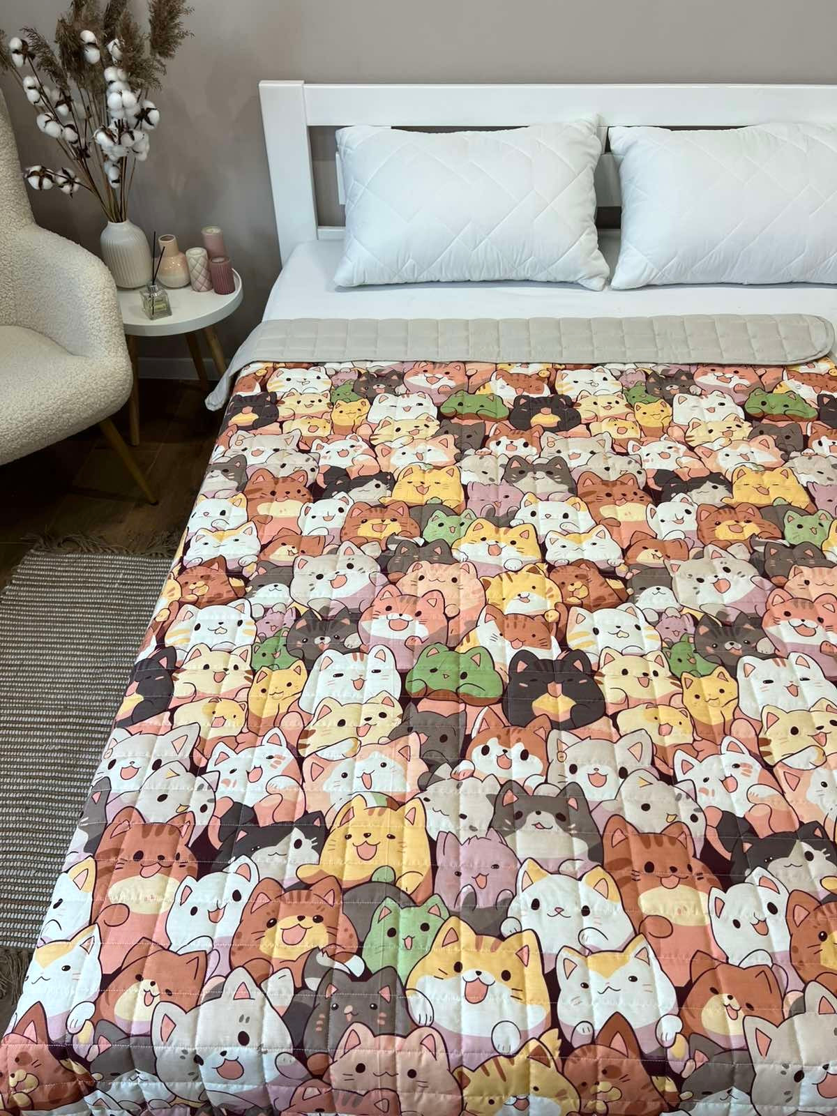 Children's blanket with lots of cats