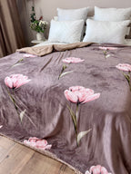 Велюрова ковдра з візерунком