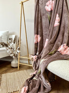 Велюрова ковдра з візерунком