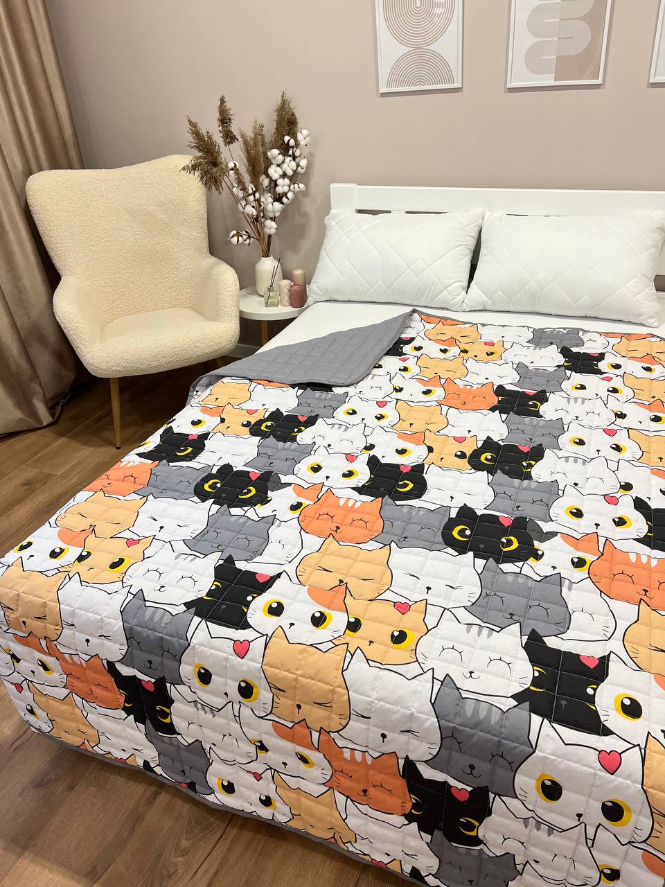 Children's blanket with lots of cats